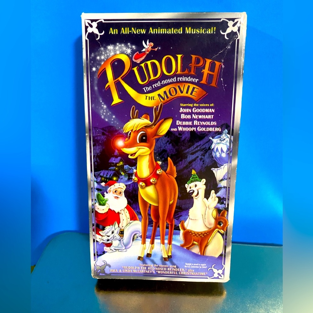 RUDOLPH THE RED NOSED REINDEER THE MOVIE VTG 1998 VHS w/WHOOPY GOLDBERG 90 min